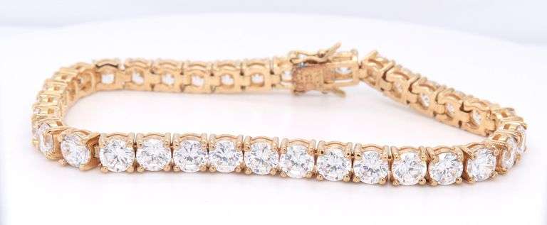 Lot of 2 925 Sterling Silver Cubic Zirconia Bracelets