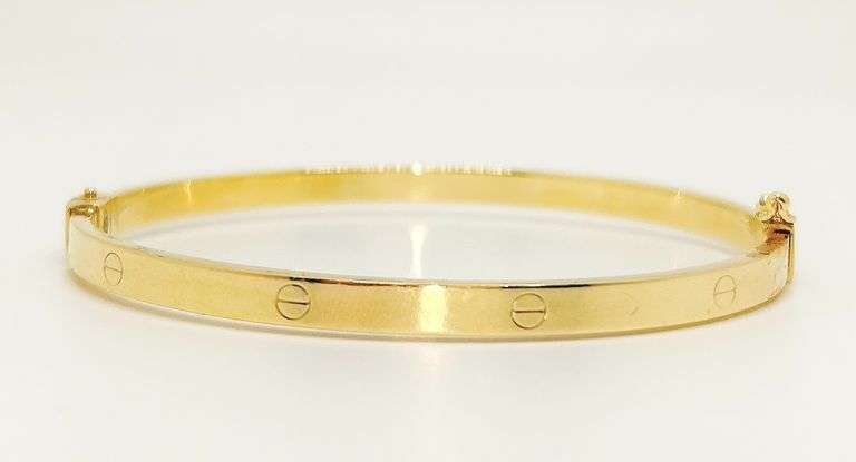 14KT YELLOW GOLD BANGLE BRACELET