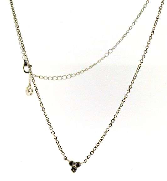 Sterling Silver Cluster Cubic Zirconia Necklace