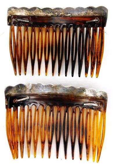 Ida M. Navajo Sterling Turquoise Hair Combs
