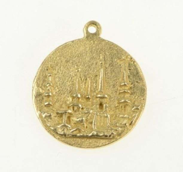 14K Yellow Gold Frederick City Maryland Clustered Spires Charm/Pendant