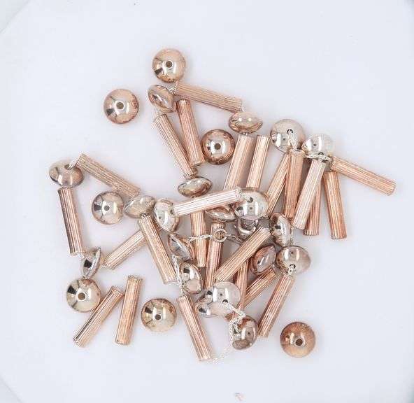Fine Silver Bar And Flat Beads