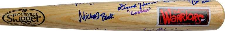 The Warriors Movie Cast Autographed Bat w Popsicle Inscription Exact Proof ACOA