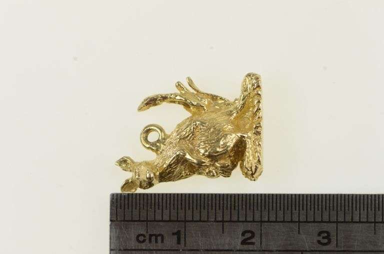 14K Yellow Gold 3D Kangaroo Australian Outback Animal Charm/Pendant