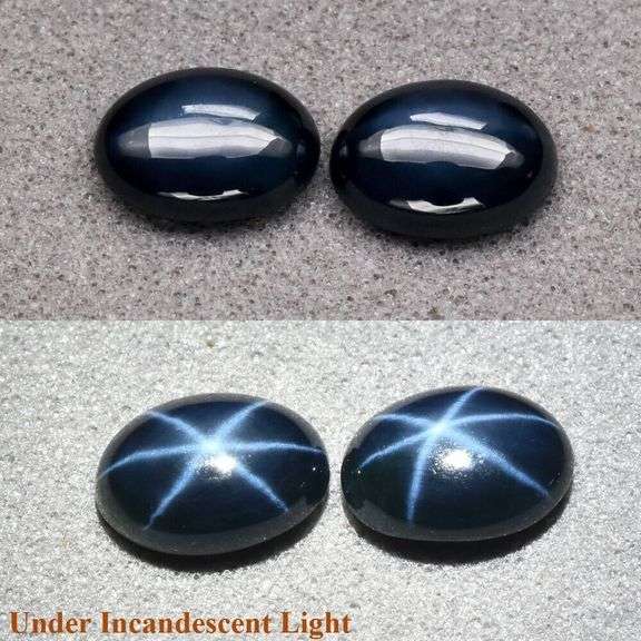 Dazzling 1.30ct royal blue Star Sapphire pair