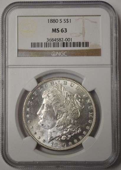 1880-S Morgan Silver Dollar NGC MS63