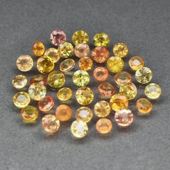 Full fire! 7.04ct top golden Sapphire set