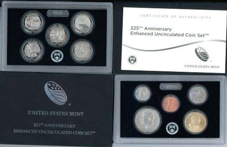 2 225th Anniversary Enhanced Uncirculated Coin Sets