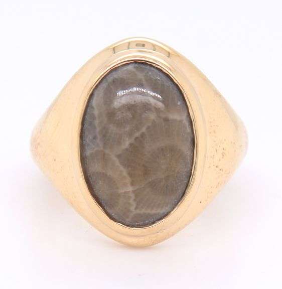 Shinola Petosky Inlay Statement Signet Ring