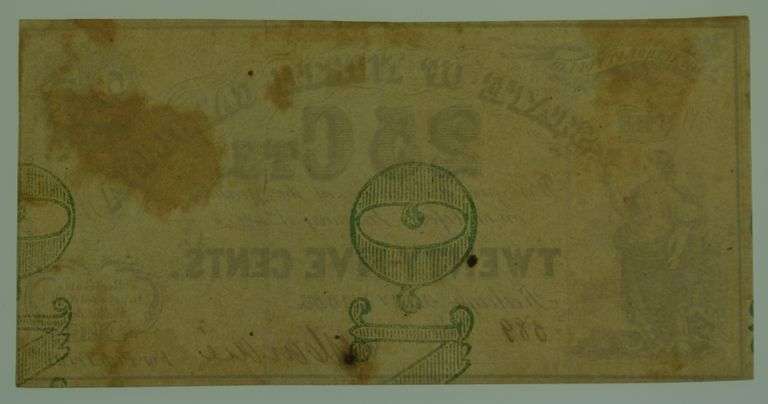1863 Series 25 Cents Bank Note