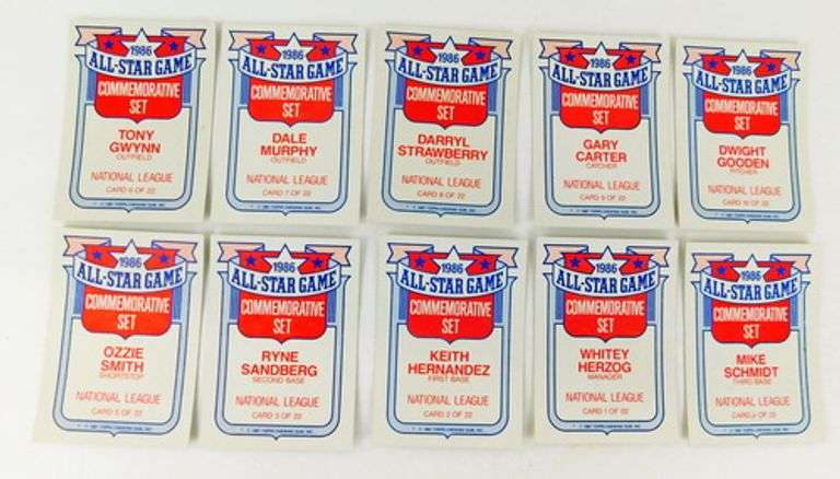10 - 1986 All-Star Commemorative Set of Baseball Cards