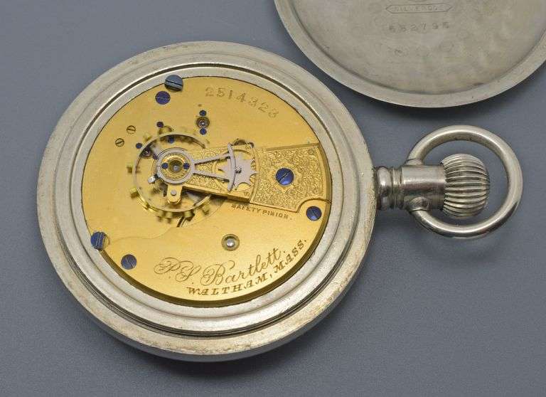 Exceptional 1885 Waltham Pocket Watch in Nickel