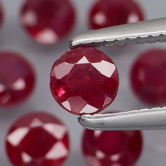 Heated only! 3.02ct natural violet red Ruby set