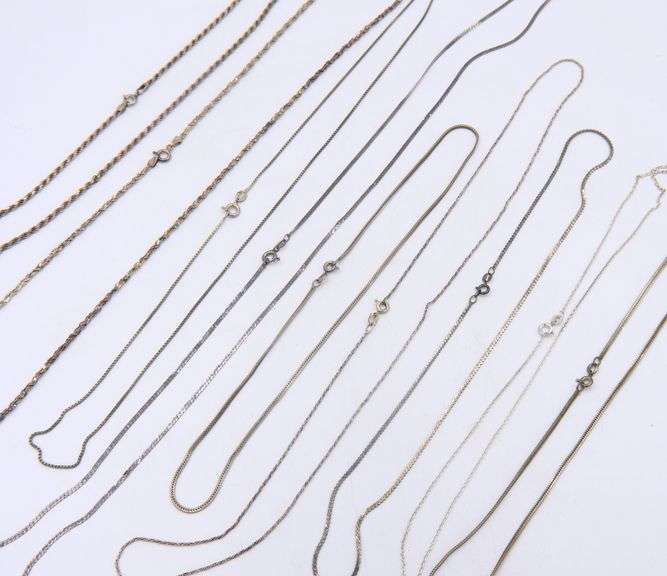 Vintage Italian Sterling Silver Chain Lot
