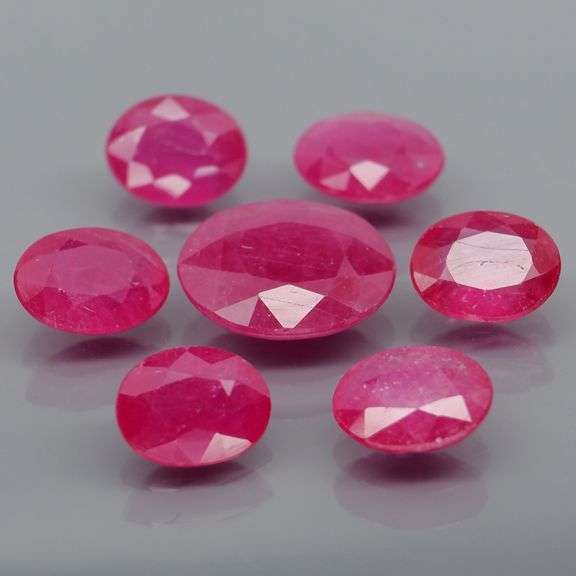 Rare heated only 6.44ct Ruby set from Mozambique