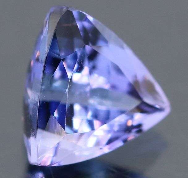 High fire 1.30ct trillion cut Tanzanite
