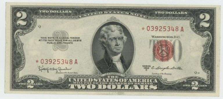 Gem Crisp Uncirculated 1953-C $2 Red Seal STAR note