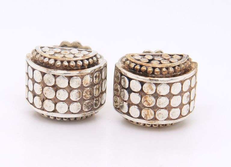 Trendy John Hardy Sterling Silver Earrings
