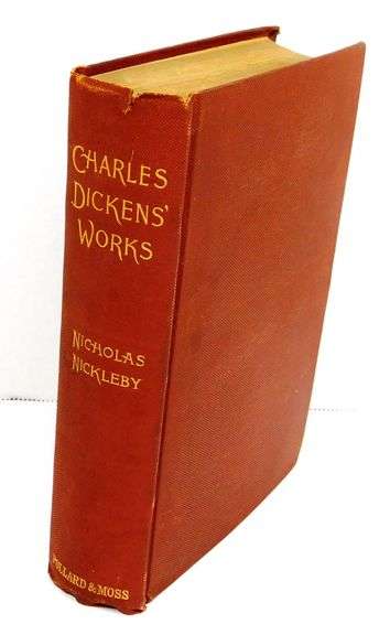 1889 Nicholas Nickleby by Charles Dickens Antique Book