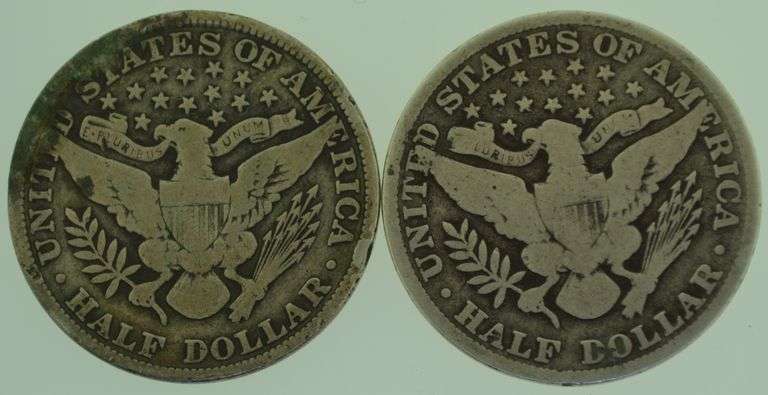 Two(2) 1903 Barber Half Dollar