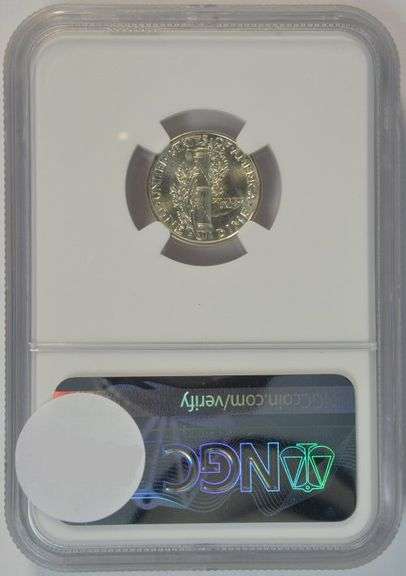 Fabulous Super Gem BU 1944-D Mercury Dime. NGC MS67 FB