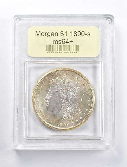 MS64+ 1890-S Morgan Silver Dollar USCG