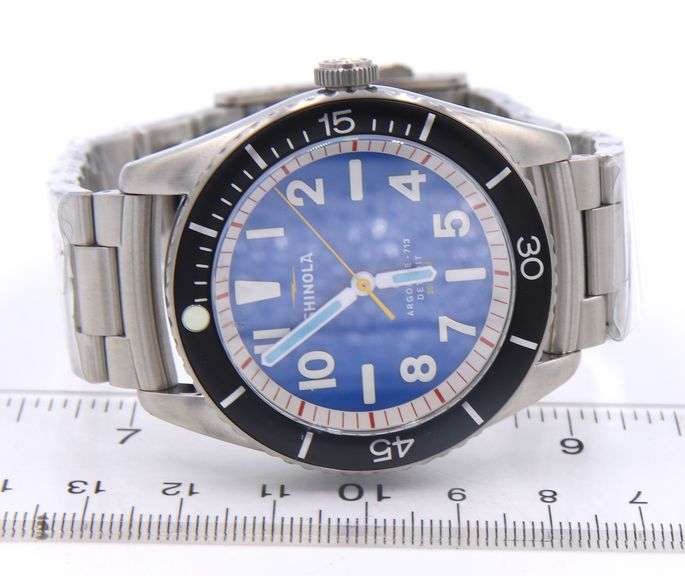 Shinola The Duck 42mm Quartz SS Beruda Blue Dial Watch