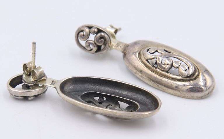 Group Lot of Vintage 925 Sterling Silver Earrings