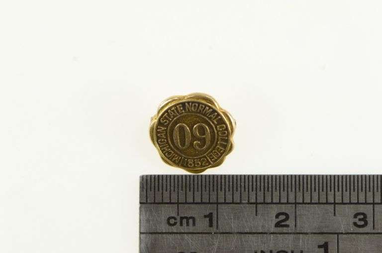 14K Yellow Gold 60 Michigan State Normal College Lapel Pin/Brooch