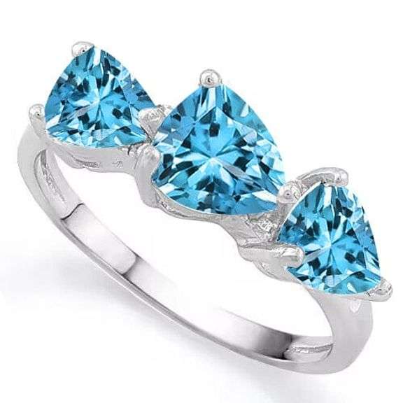 4.06 CT BABY SWISS BLUE TOPAZ & DIAMOND 925 STERLING SILVER RING