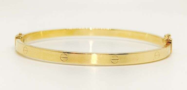 14KT YELLOW GOLD BANGLE BRACELET