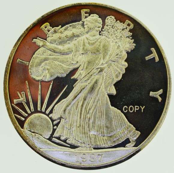 1987 2 Troy Ounce ozs Proof .999 Fine Silver Coin (Copy)