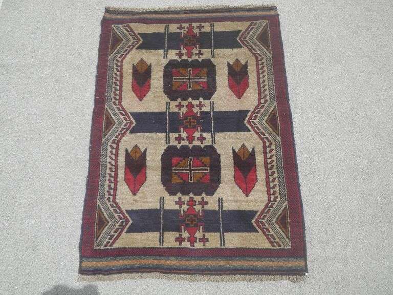 Handmade Persian Balouch 3.0x4.3