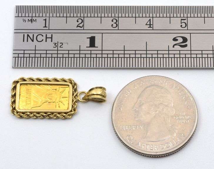 Popular 1 Gram Swiss Credit Bar Pendant