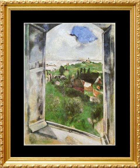 Collectible Vintage Marc Chagall, The Window on the Island of Breha