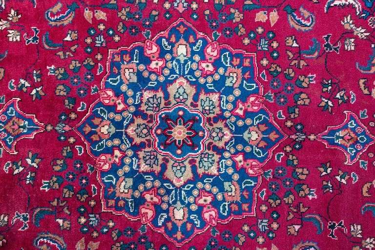 Handmade Persian Mashhad 9.2x6.6