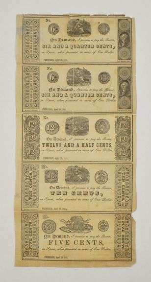 Frederick, MD April 20, 1841 2 Sheets of Currency