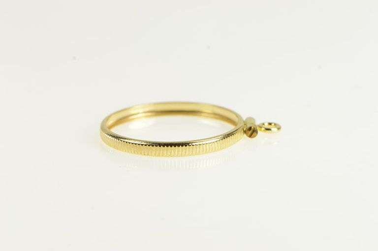 14K Yellow Gold 1/4 Oz American Eagle $10 Coin Holder Charm/Pendant