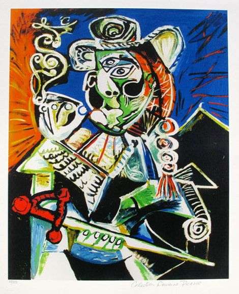 Highly Collectible Limited Edition Pablo Picasso, Cavalier With Pipe