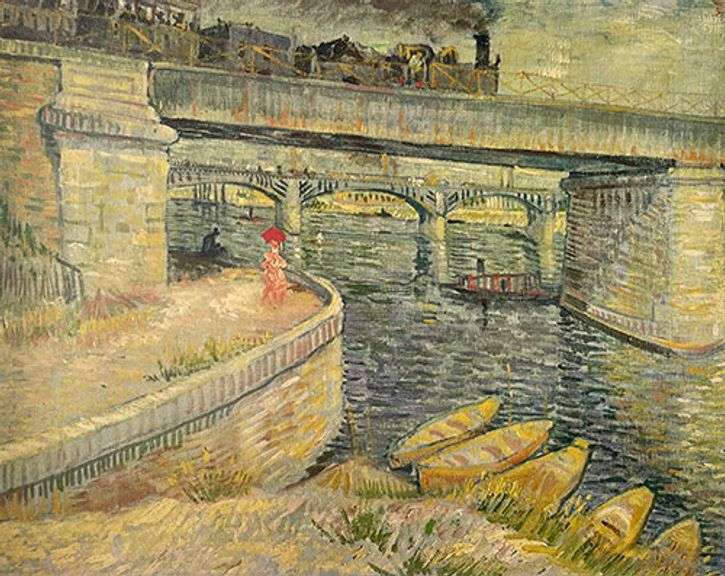 Rare Vintage Vincent Van Gogh, The Aniesres River