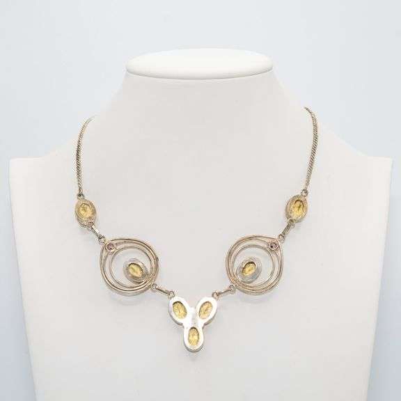 Captivating 42.85 Ct Lemon Citrine Necklace.