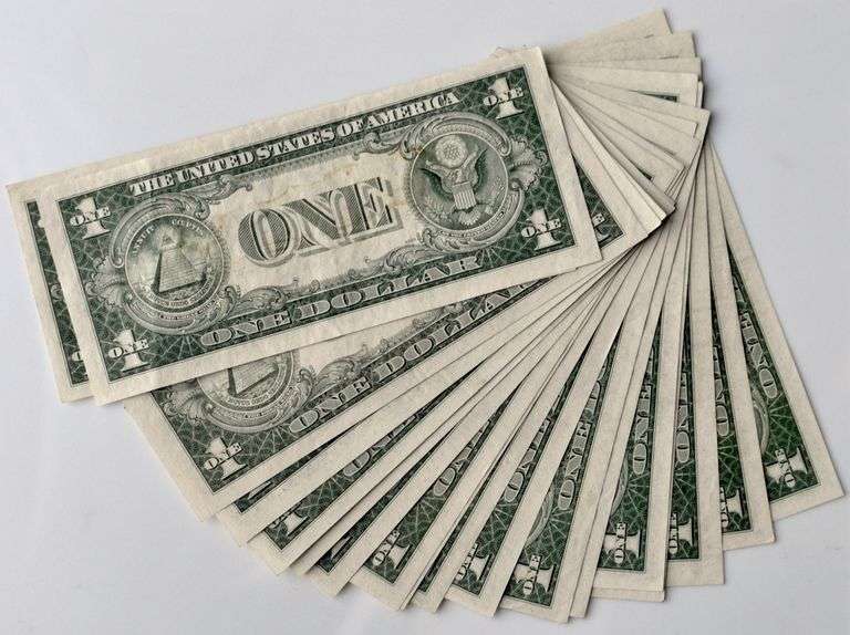 18 Various 1935  Series Near Unc More or Less $1 Silver Certificates