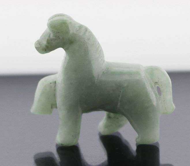 Cute 161.83ct Jade horse carving