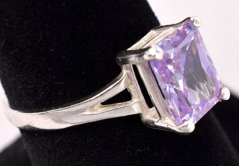 Purple Gem Ring In Sterling Silver