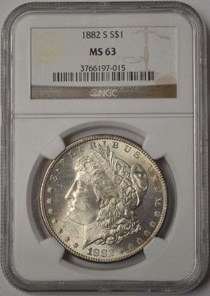 1882-S Morgan Silver Dollar NGC MS63