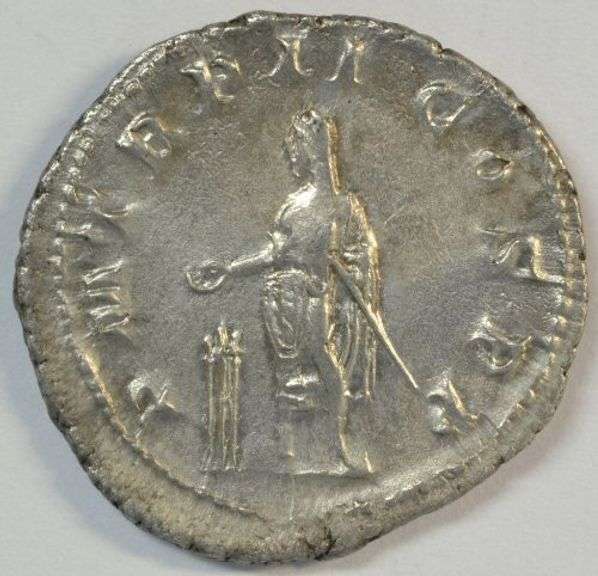 Lovely Near Mint Gordian III Roman Silver Piece, 238-244 AD