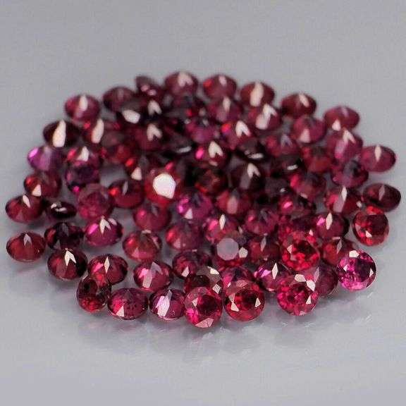 Premium diamond cut 7.77ct Rhodolite Garnet set