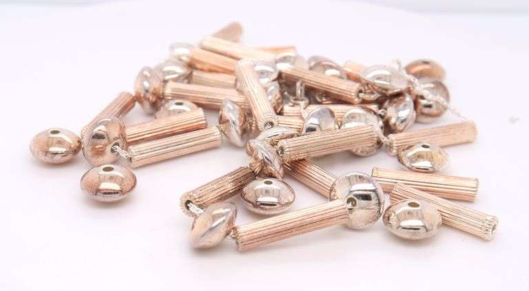 Fine Silver Bar And Flat Beads