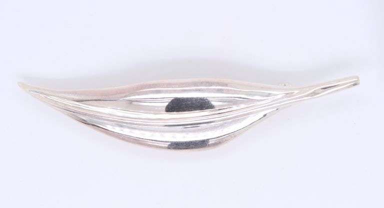Sterling Silver RLm Studio Leaf Pin Brooch