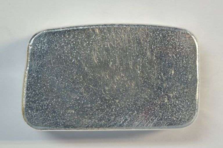 Beautiful poured pure .999 fine silver 5 Troy Oz. Pioneer Bar